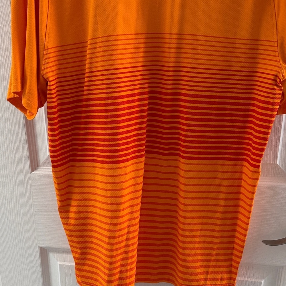 Under Armour Men's Striped Orange Polo - Picture 8 of 8